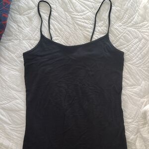 Time and Tru Black Camisole with Thin Straps